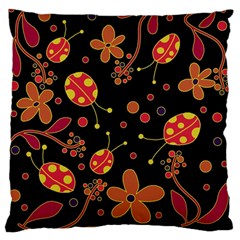 Flowers And Ladybugs 2 Standard Flano Cushion Case (one Side) by Valentinaart