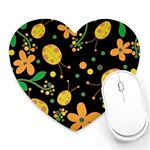 Ladybugs and flowers 3 Heart Mousepads Front