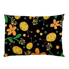 Ladybugs And Flowers 3 Pillow Case by Valentinaart