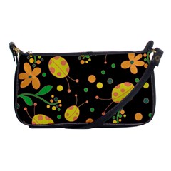 Ladybugs And Flowers 3 Shoulder Clutch Bags by Valentinaart