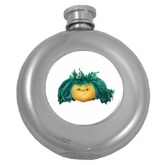 Angry Girl Doll Round Hip Flask (5 Oz) by dflcprints