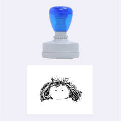 Angry Girl Doll Rubber Oval Stamps