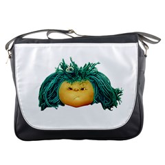 Angry Girl Doll Messenger Bags by dflcprints