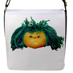 Angry Girl Doll Flap Messenger Bag (s) by dflcprints