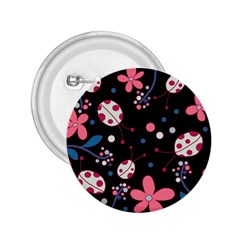 Pink ladybugs and flowers  2.25  Buttons