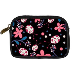 Pink ladybugs and flowers  Digital Camera Cases