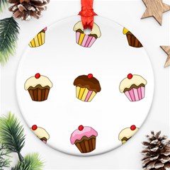 Colorful Cupcakes  Ornament (round)  by Valentinaart