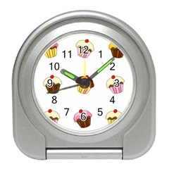 Colorful Cupcakes  Travel Alarm Clocks by Valentinaart