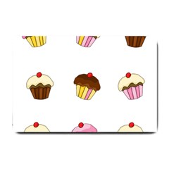 Colorful Cupcakes  Small Doormat  by Valentinaart