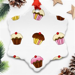 Colorful Cupcakes  Snowflake Ornament (2-side)