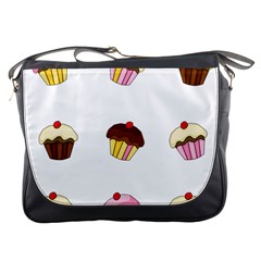 Colorful Cupcakes  Messenger Bags by Valentinaart