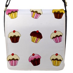 Colorful Cupcakes  Flap Messenger Bag (s) by Valentinaart