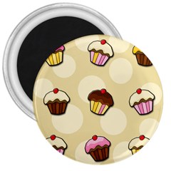 Colorful Cupcakes Pattern 3  Magnets by Valentinaart