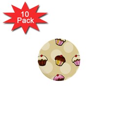 Colorful Cupcakes Pattern 1  Mini Buttons (10 Pack)  by Valentinaart