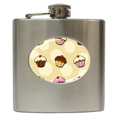 Colorful Cupcakes Pattern Hip Flask (6 Oz) by Valentinaart