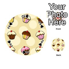 Colorful Cupcakes Pattern Playing Cards 54 (round)  by Valentinaart