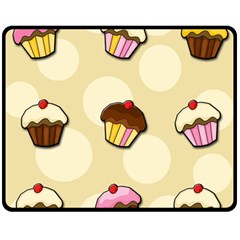 Colorful Cupcakes Pattern Fleece Blanket (medium)  by Valentinaart