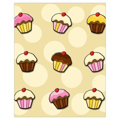 Colorful Cupcakes Pattern Drawstring Bag (small) by Valentinaart