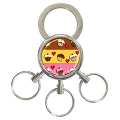 Love Cupcakes 3-ring Key Chains by Valentinaart