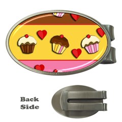 Love Cupcakes Money Clips (oval)  by Valentinaart