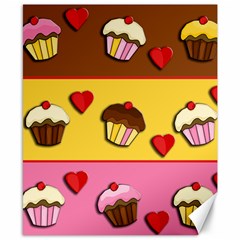 Love Cupcakes Canvas 8  X 10  by Valentinaart