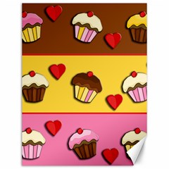 Love Cupcakes Canvas 12  X 16   by Valentinaart