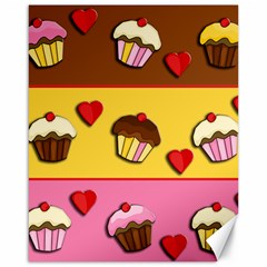 Love Cupcakes Canvas 16  X 20   by Valentinaart