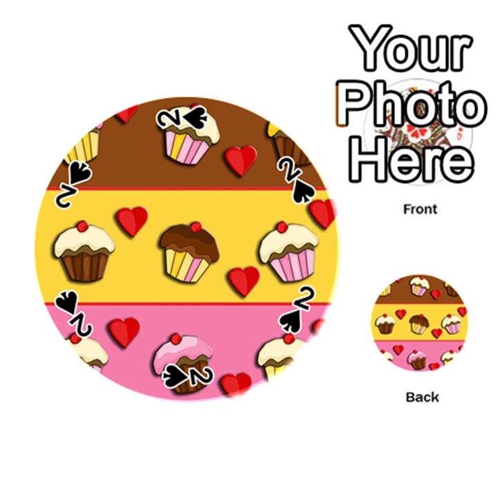 Love cupcakes Playing Cards 54 (Round) 