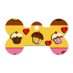 Love Cupcakes Dog Tag Bone (one Side) by Valentinaart