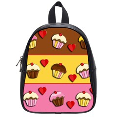 Love Cupcakes School Bags (small)  by Valentinaart