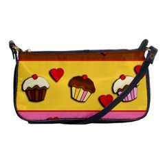 Love Cupcakes Shoulder Clutch Bags by Valentinaart