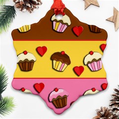 Love Cupcakes Ornament (snowflake) 