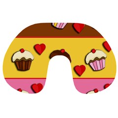 Love Cupcakes Travel Neck Pillows by Valentinaart