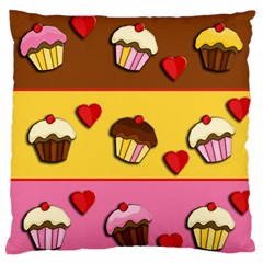 Love Cupcakes Standard Flano Cushion Case (one Side) by Valentinaart