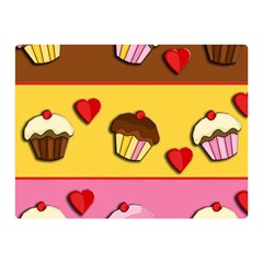 Love Cupcakes Double Sided Flano Blanket (mini)  by Valentinaart