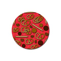 Bakery Rubber Round Coaster (4 Pack)  by Valentinaart