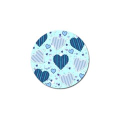 Light And Dark Blue Hearts Golf Ball Marker (10 Pack) by LovelyDesigns4U