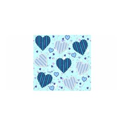 Light And Dark Blue Hearts Satin Wrap