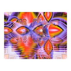 Crystal Star Dance, Abstract Purple Orange Double Sided Flano Blanket (mini)  by DianeClancy