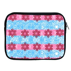 Pink Snowflakes Pattern Apple Ipad 2/3/4 Zipper Cases by Brittlevirginclothing