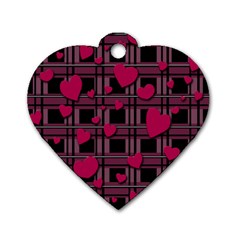 Harts Pattern Dog Tag Heart (two Sides) by Valentinaart