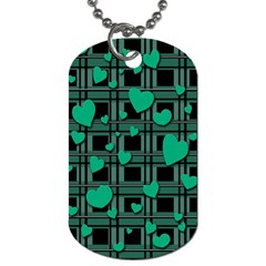 Green Love Dog Tag (two Sides) by Valentinaart