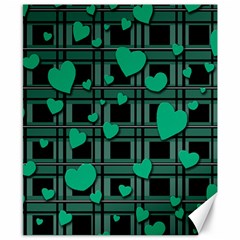 Green Love Canvas 8  X 10  by Valentinaart