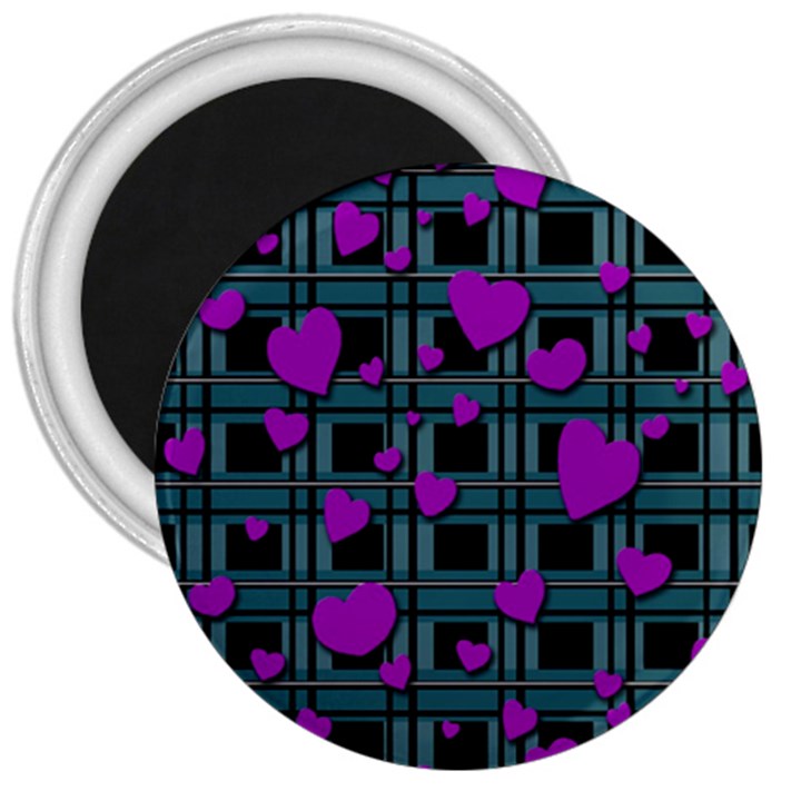 Purple love 3  Magnets