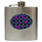 Purple love Hip Flask (6 oz) Front