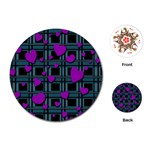 Purple love Playing Cards (Round)  Front