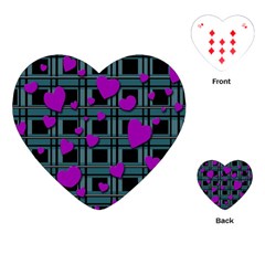 Purple Love Playing Cards (heart)  by Valentinaart