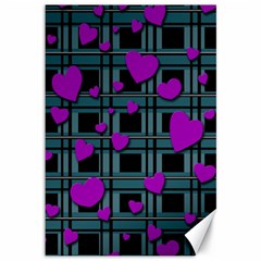 Purple Love Canvas 12  X 18   by Valentinaart