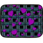 Purple love Double Sided Fleece Blanket (Mini)  35 x27  Blanket Front