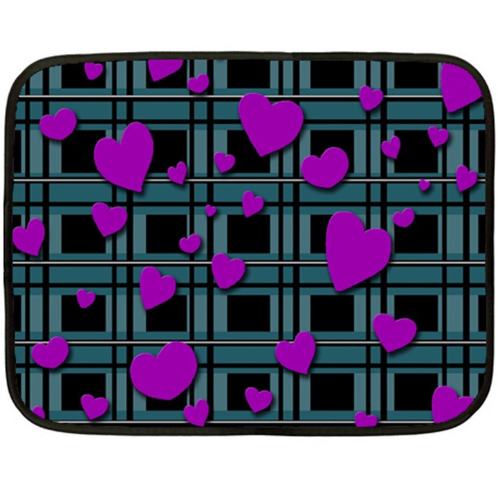 Purple love Double Sided Fleece Blanket (Mini) 